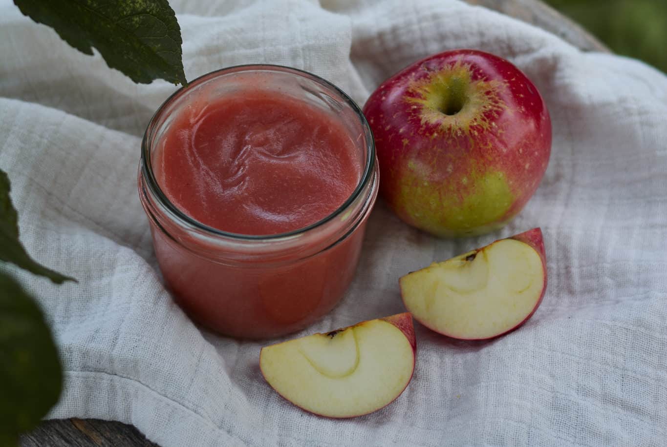 Zuckerfreies Apfelmus mit roter Farbe - Sunfoodstories